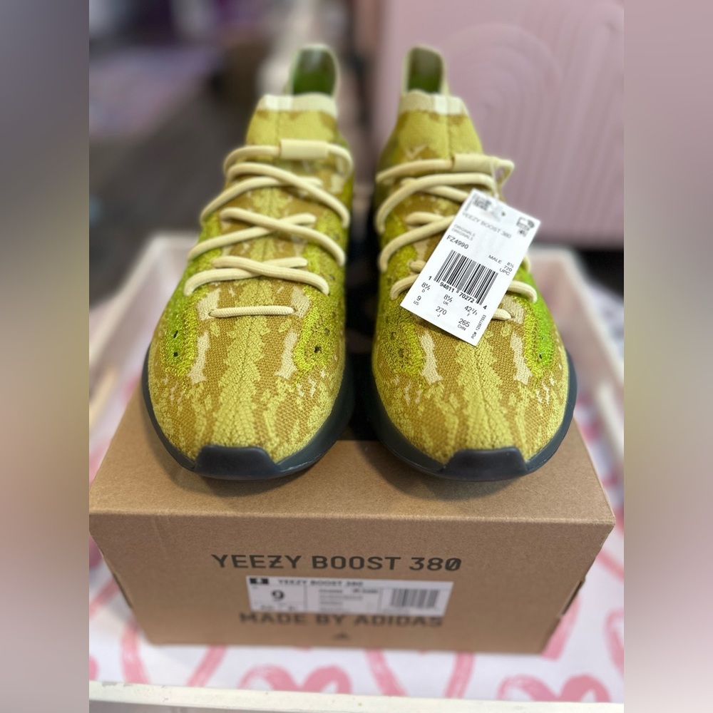 Adidas Yeezy Boost 380 in Yellow and Green